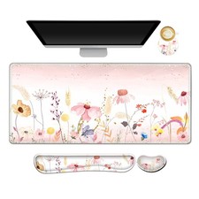 AIMSA Keyboard Mouse Pad Wrist Rest, Extended Gaming Mouse Pad Wrist Support...