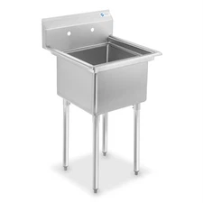 Commercial Stainless Steel Kitchen Utility Sink - 23.5" Wide