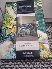 Image of BNIP Graham &Brown New Eden Emerald 100%Cotton Sateen Double Bedding Set
