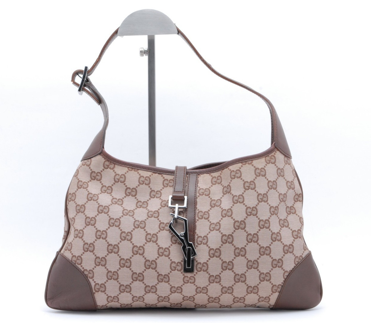 Borsa a tracolla Gucci Jackie GG linea Sherry pelle marrone autentica #1259