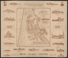 Map of Jackson Park showing proposed improvements for World's Columbian