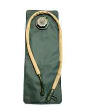 3L 106 oz Hydration Bladder w Tube & Bite Valve Green / Coyote 18"L x 6.75"W NIB