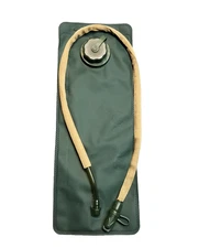 3L 106 oz Hydration Bladder w Tube & Bite Valve Green / Coyote 18"L x 6.75"W NIB