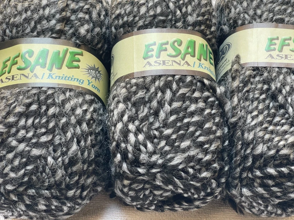 EFSANE ASENA KNITTING YARN BLUE/WHITE 100G BALLS LOT 13 # 10 - Image 3 of 4
