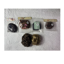Lot 6 Doll Wigs Mixed Styles Brown Black Blonde Some New