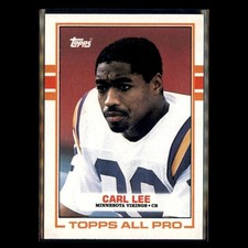 Carl Lee Rookie #76 1989 Topps Minnesota Vikings Football Card NFL. rookie card picture