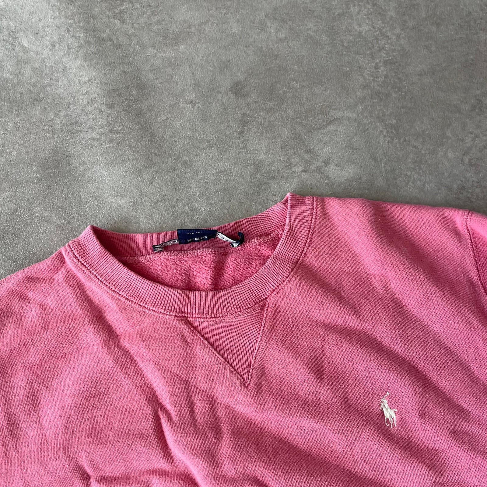 Ralph Lauren Sport Sweatshirt Womens Medium Y2K Pullover Embroidered Jumper Pink image 7
