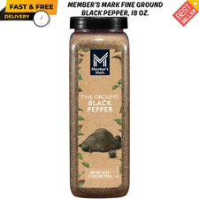 Member's Mark Fine Ground Black Pepper, 18 oz. Kosher, FRESH, NEW, FREE SHIPPING