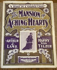 Rare The Mansion Of Aching Hearts 1902 Arthur Lamb Harry Von Tilzer Sheet Music