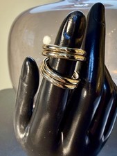 Vintage Gold-Tone Multi-Band Scarf Ring/Holder