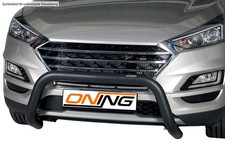Frontbügel Edelstahl SCHWARZ für Hyundai Tucson ab 2018 76mm mit Gutachten