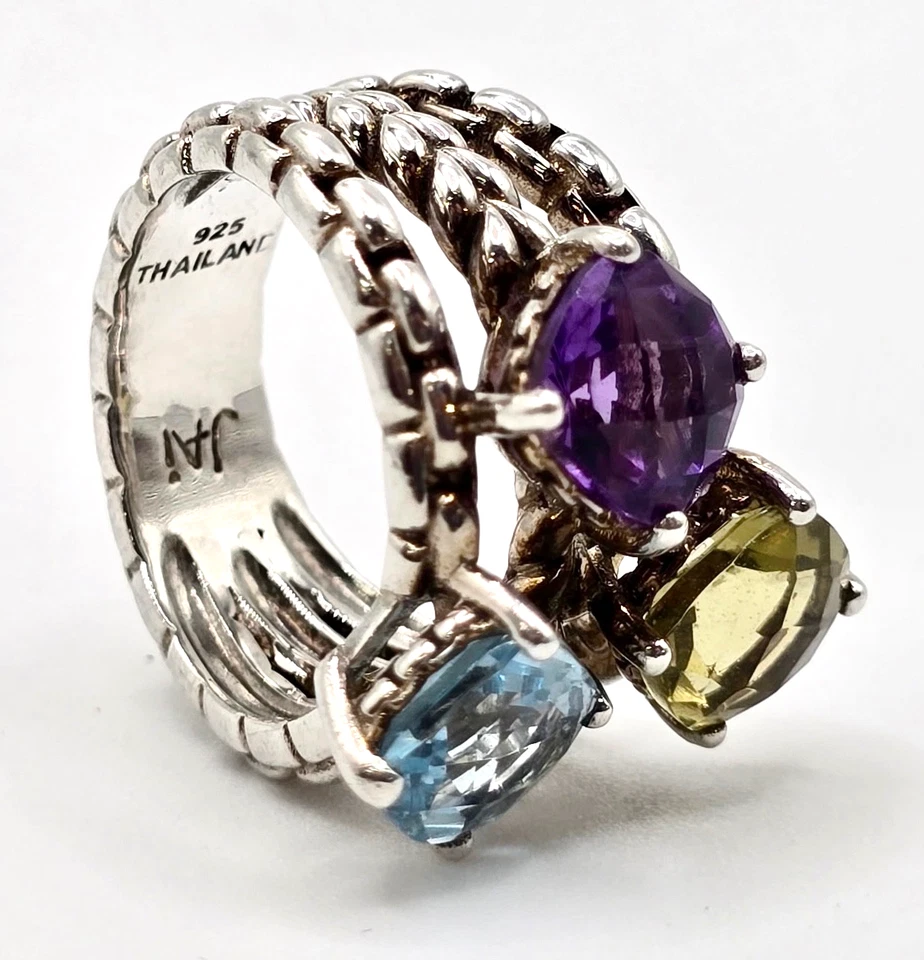 Anillo de piedras preciosas de plata esterlina de celebración JAI John Hardy - talla 5 Foto 4 de 4