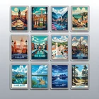 Acrylic Travel City Holiday Fridge Magnet –Souvenir Gift Refrigerator Decoration