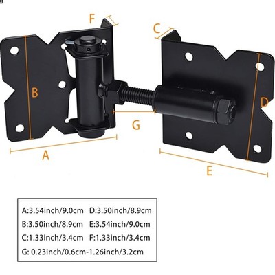 Self Closing Gate Hardware Hinges Heavy Duty for Wooden/Vinyl/PVC Fences,90 D...