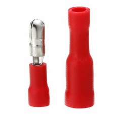 100PCS Red Bullet Crimp Male/Female Insulated Terminals Connector Wire