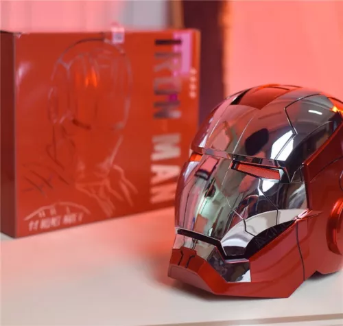 Iron Man Silver MK5 Helmet Electronic Voice Activated Open&Close Mask AUTOKING - Picture 7 of 24
