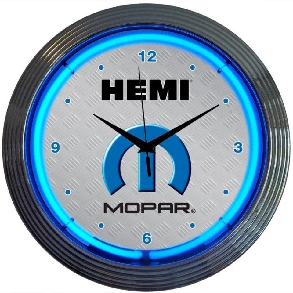 NEONETICS Mopar Hemi Car Garage Neon Clock 15"x15"