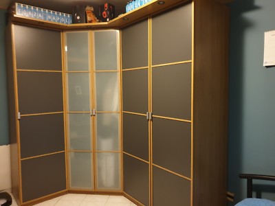 Cameretta completa cabina armadio letto 1 piazza e mezzo e scrivania  mensola | eBay