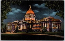 Jackson Mississippi MS, Night View, State Cap...