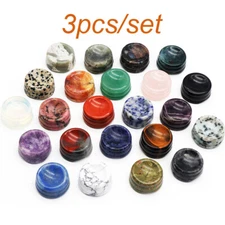 3PCS Crystal Base Display Sphere Egg Support Ball Stand Holder Natural Stone US