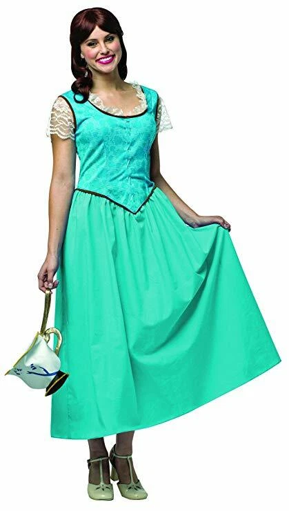 belle costume adult blue dress Cosplay Belle princess adult Village dress blue The Beauty and the Bea –  Mermaidcosplay main image 1