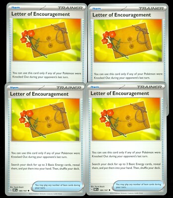 Pokemon LETTER OF ENCOURAGEMENT 189/197 Obsidian Flames - - MINT 4X | eBay