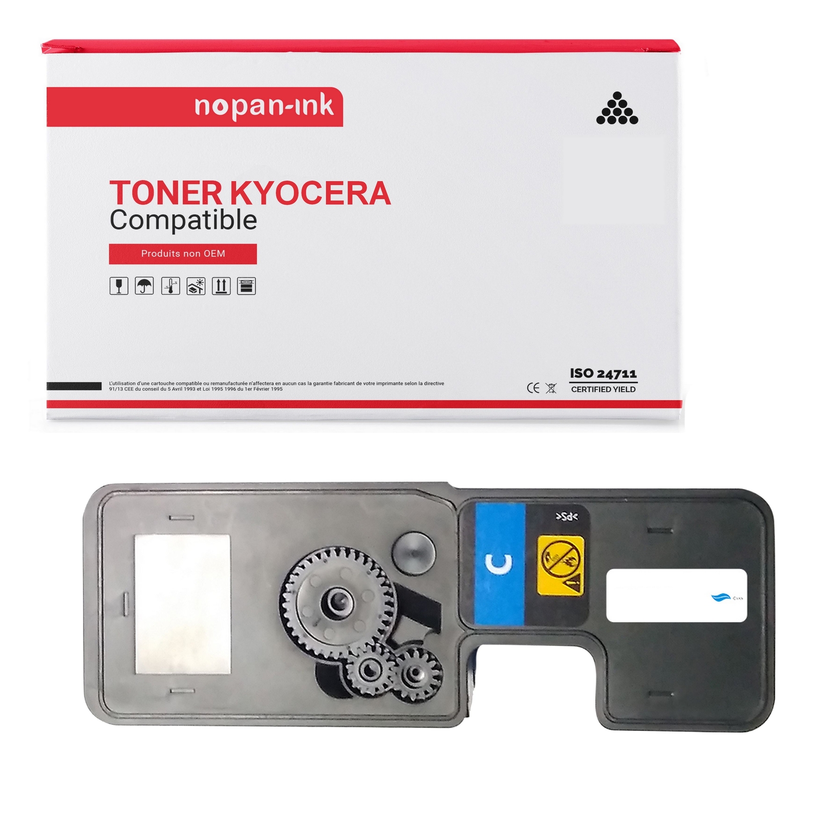 Toner Kyocera TK5240C cyan aux pigments éclatants pour graphiques nets