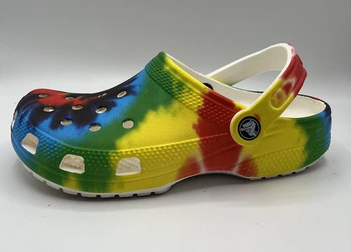 Adult Crocs Classic Clogs Tie Dye Multicolor Men's 5 Women's 7 205453-90H - EUC