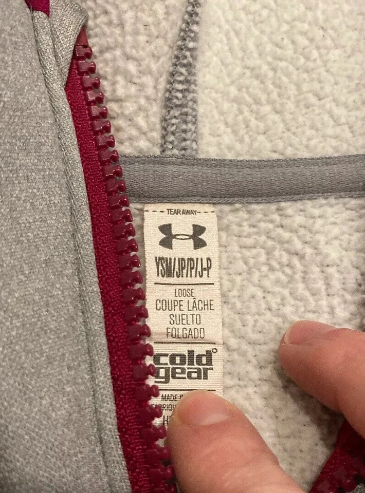 Sudadera con Capucha UNDER ARMOUR Juvenil S Calce Suelto Gris Magenta Cold Gear Foto 4 de 4