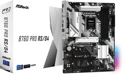 ASRock B760 Pro RS/D4 DDR4 Intel LGA 1700 ATX Mainboard (90-MXBL80-A0UAYZ)