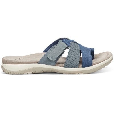 Earth Origins Wide Width Sandals Earth Origins Woman's Blue Suede