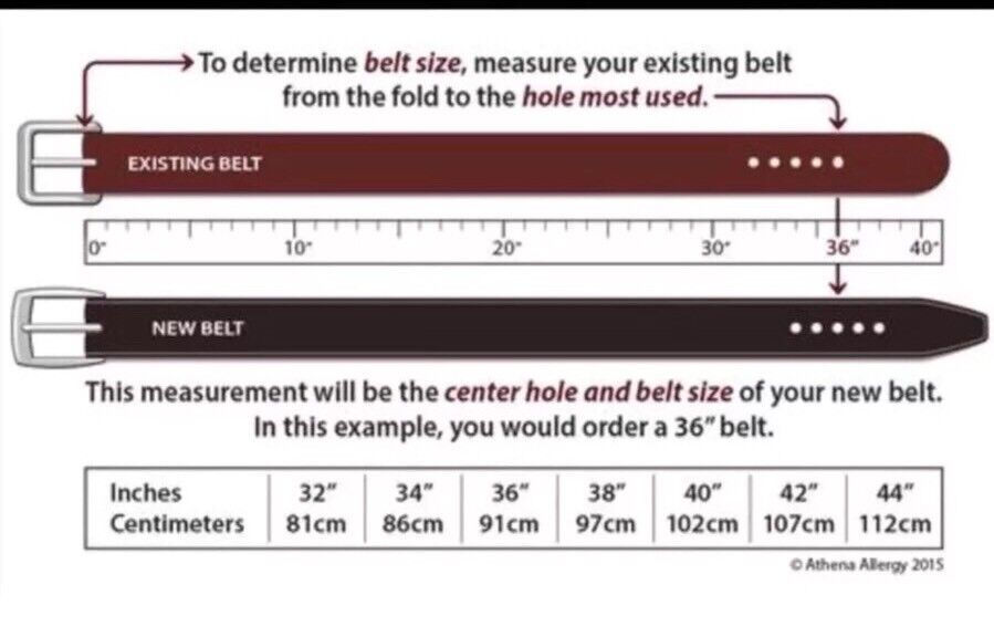 Mk Belt Size Chart