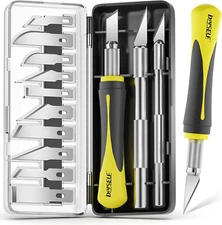 16-Piece Craft Knife Set, Exacto Knife Set, 3-Piece Hobby Knife with 10-Piece Ex