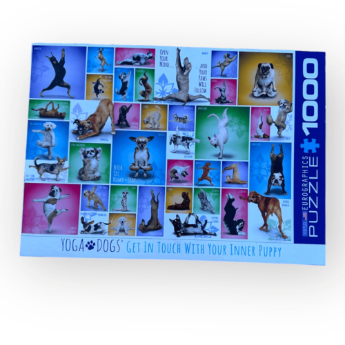 Immagini Eurographics Yoga Dogs 1000 pezzi puzzle game completo al 100% - Foto 1 di 4