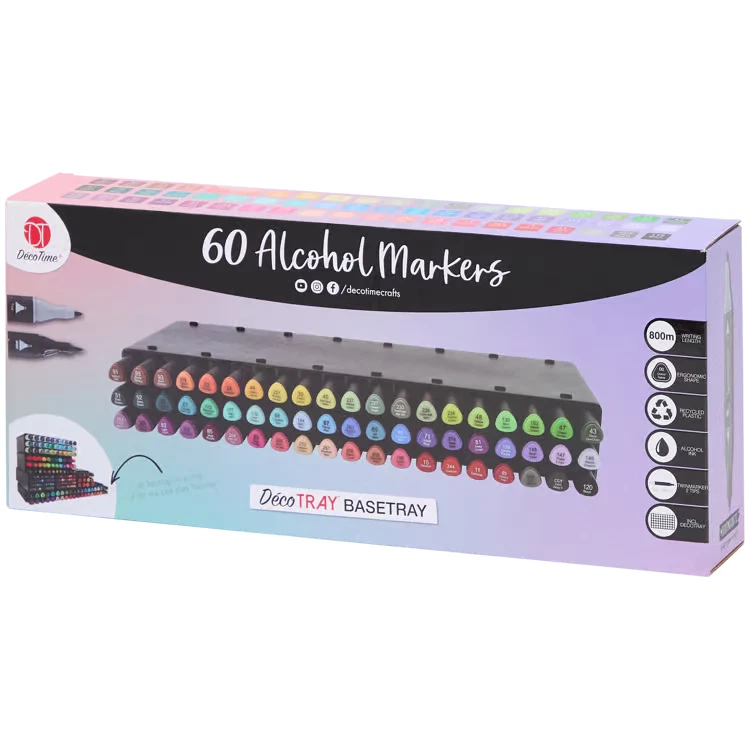 60 Twin Markers Marker Box Handlettering Sketch Marker Pen Alkohol Tintenmarker