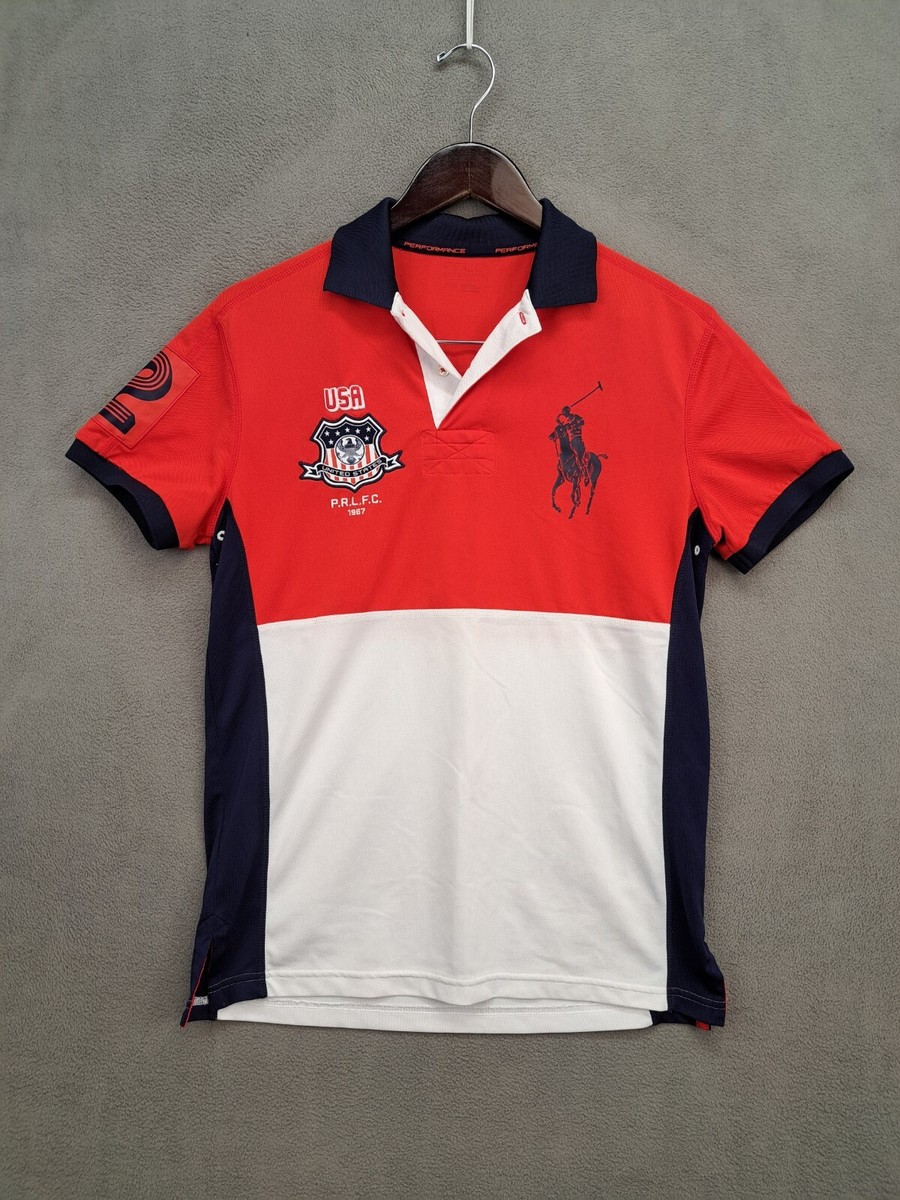 Polo Sport Ralph Lauren Team USA PRLFC Polo Performance Red White 