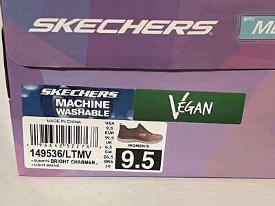 SKECHERS Summits Bright Charmer Sneakers Shoe Purple Pink Lt Mauve