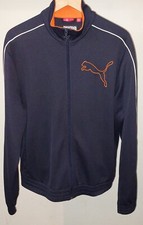 Puma Premium Performance Track Jacket X-Large Navy Blue w/ White  Orange Trim