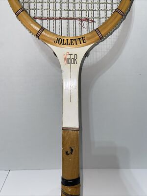 Raquette De Tennis Antique Victor USA - 27 Pouces, Bois Plat, Gazon, Vintage #12
