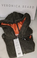 VERONICA BEARD Dickey Jacket Insert Women Green Hoodie OAKLEIGH Faux Fur Sherpa
