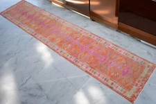 2x11 ft Runner Turkish Rug HandMade Hallway Rug Kitchen Decor Rug actua 2.2x10.8