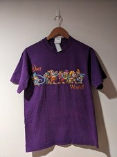 Vintage 90s Walt Disney World Snow White Seven Dwarfs Purple Medium T-Shirt