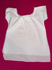 Ancienne chemise robe de petite fille en fil de coton