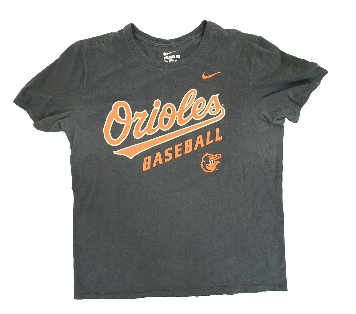 Nike Baltimore Orioles T Shirt Mens Large Black Athletic Cut Crew
