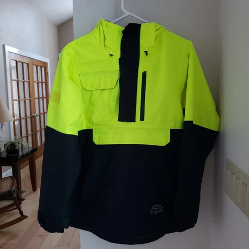 Saga Outerwear Co Snowboard Ski Jacket Pullover Men's Small Bright 