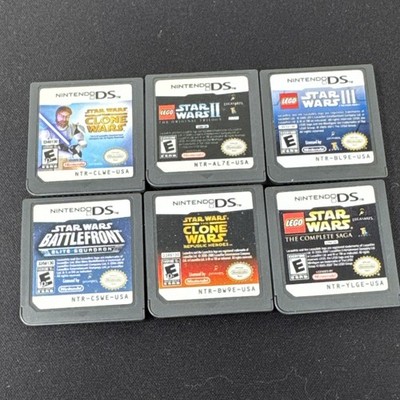 Nintendo DS Star Wars 6 Game LOT: II, III, Clone Wars, Heroes, Battlefront, Saga