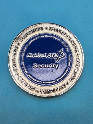 Rare Orbital ATK Security NASA Challenge Coin Flight Defense Space Systems