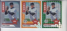 3 - 2022 Mosaic ROGER CLEMENS 1980s Base, Green, Orange Reactive Red Sox #289
