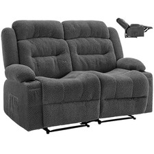 Uimoso Manual Reclining Loveseat Sofa with Heating and Massage Functions