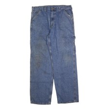 Jeans uomo CARHARTT blu relaxed denim dritto medio W36 L34 abbigliamento da lavoro utility